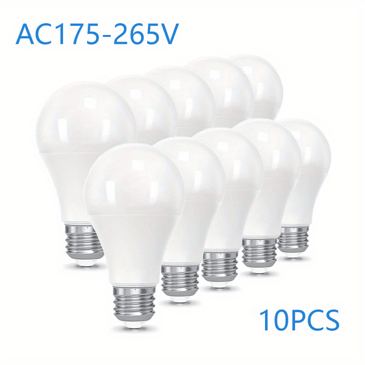 10pcs LED Bulb E27 12W 220V LED Indoor Lighting Bulb High Brightness and Low Energy Consumption Living Room Home Energy Saving LED Light Bulbs