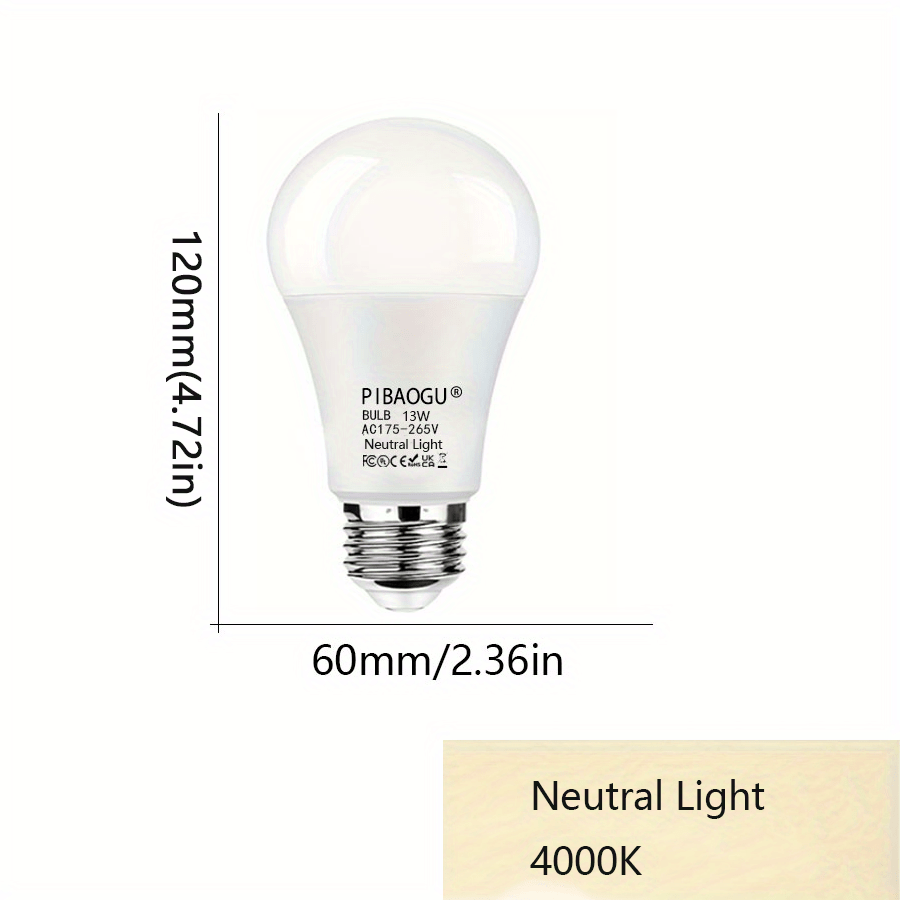 15pcs LED Bulb E27 13W 220V LED Indoor Lighting Bulb High Brightness And Low Energy Consumption Living Room Home Energy Saving LED Light Bulbs