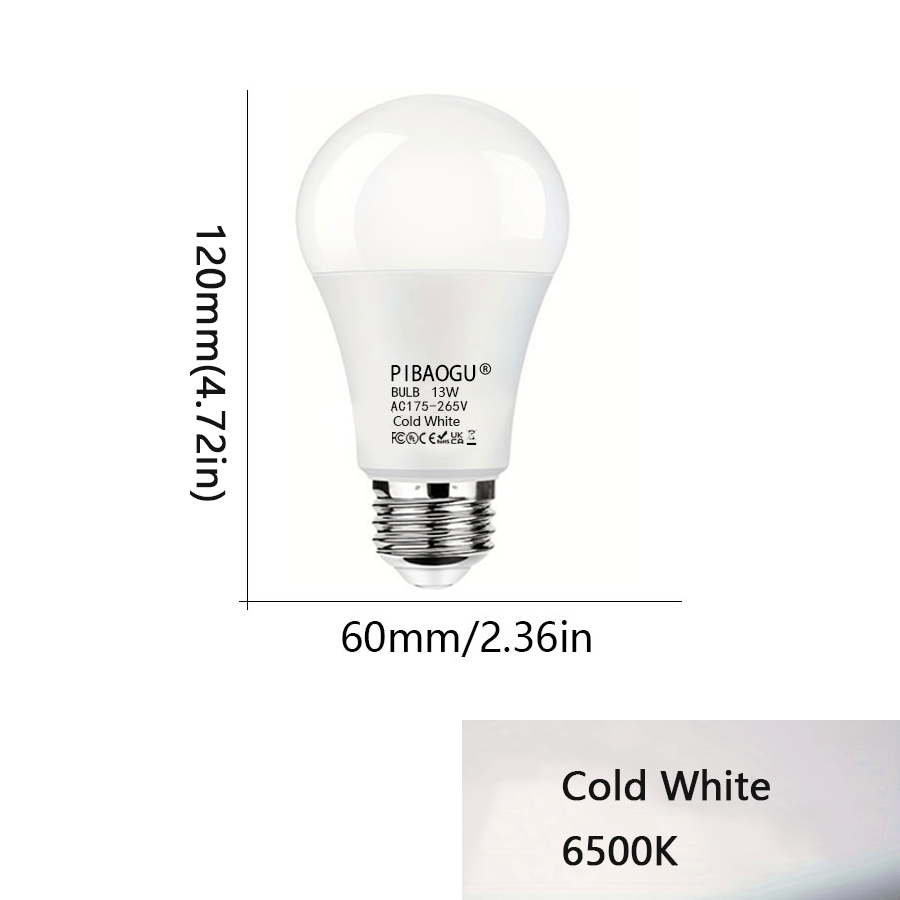 15pcs LED Bulb E27 13W 220V LED Indoor Lighting Bulb High Brightness And Low Energy Consumption Living Room Home Energy Saving LED Light Bulbs