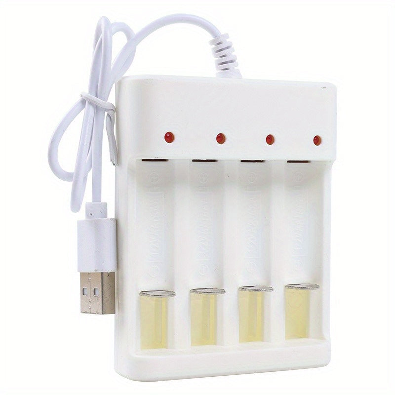 USB Battery Charger Intelligent 4 Slots Aa Aaa Lithium Rechargeable Fast Smart