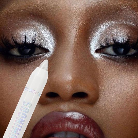 Waterproof White Eyeshadow Stick - Smooth, Long-Lasting Highlighter Pen for Natural Glow