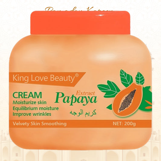 King Love Beauty Papaya Extract Cream - Deep Hydration, Non-Greasy, Moisture Balancing, Smooth Skin Formula with Natural Papaya Extract for All Skin Type