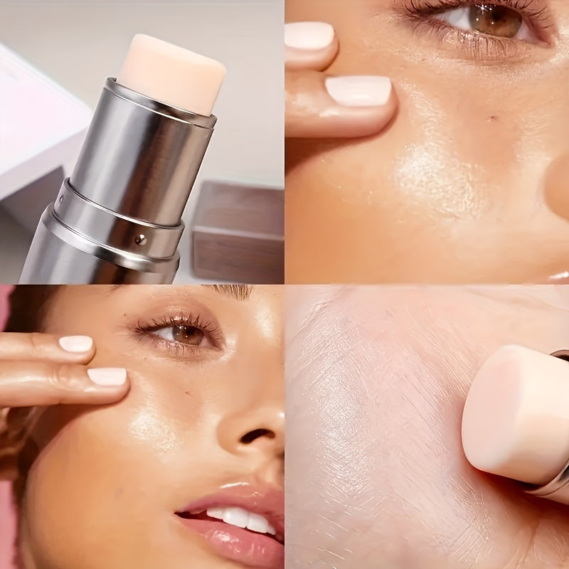 Kaxier Water Resistant Gel Highlighter Stick, Natural Radiance & Feature Enhancement with Subtle Shimmer, Medium Coverage Blush Stick for All Skin Tones, for Lazy Glow