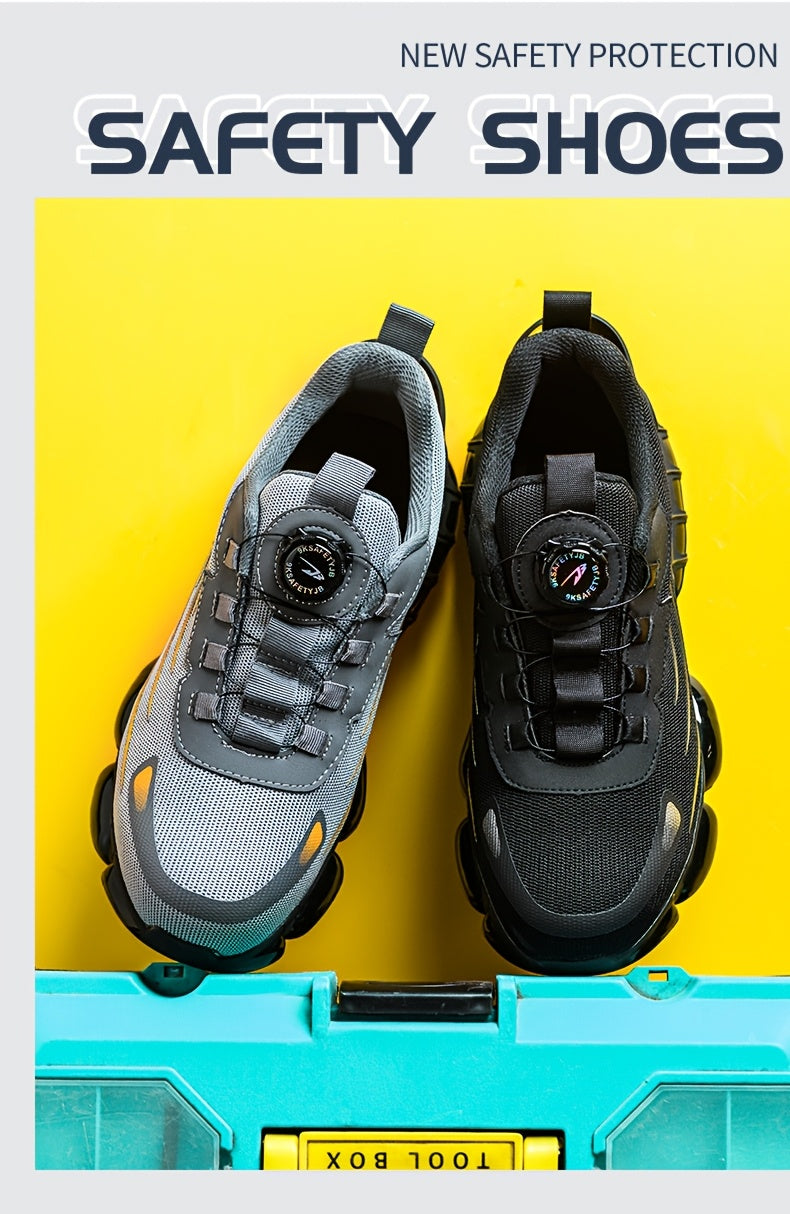 Buttoned Anti-Crush, Anti-Puncture, Comfortable, Breathable And Protective Safety Shoes