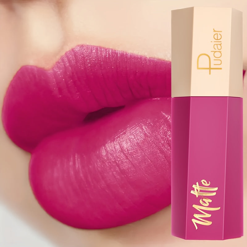 Non-Stick Long Lasting pink Lip Glaze Lip Mud Highly Saturated Matte Liquid Lipsticks Makeup Lip Gloss Christmas Gifts For Music Festival Anniversary gift Birthday gift