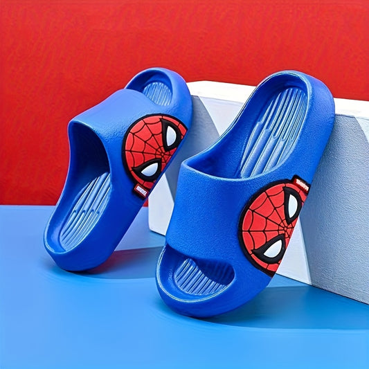 Boys' Summer Cartoon Cute Soft Sole Indoor Slippers, Adorable Youngsters Home Shoes