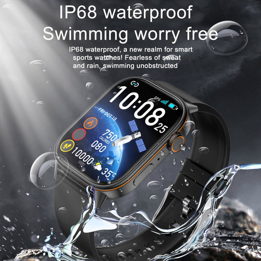 Sports Smart Watch with GPS, 5.11cm Display, 420mAh Battery, Voice Assistant, Compass, Flashlight, Calculator, Multiple Sports Modes, Silicone Strap, PC Case, Wireless Connectivity, Rechargeable Battery, Watch