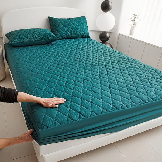 Protège-matelas imperméable ultra doux avec poches profondes - Couleur unie, motif géométrique pour un confort de sommeil amélioré dans la chambre et la chambre d'amis, pour l'hiver