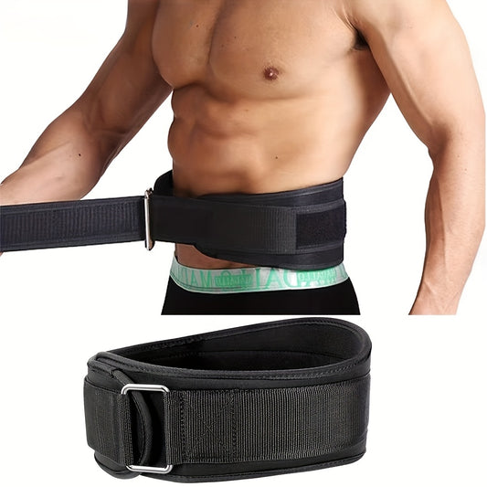 1pc EVA Gym Weightlifting Belt, Adjustable Waist Back Support, Hook-and-Loop Closure, Hand Wash Only, Uncharged, for Squat Dumbbell Barbell Deadlifts Training Fitness
