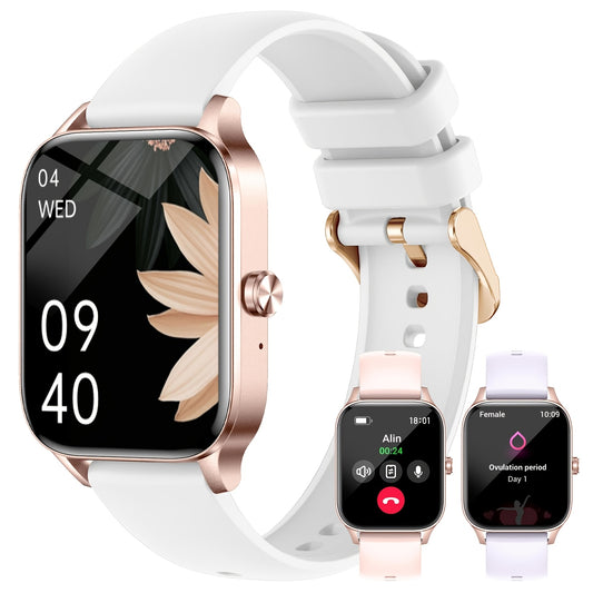 New Smart Watch for Women and Men, HD Large Screen, Fitness Tracker Watch (Make and Receive Calls), IP68 Smart Watch Support Calculator, AI voice, Weather Forecast, Drinking Water Reminder, Sedentary Reminder of a Variety of