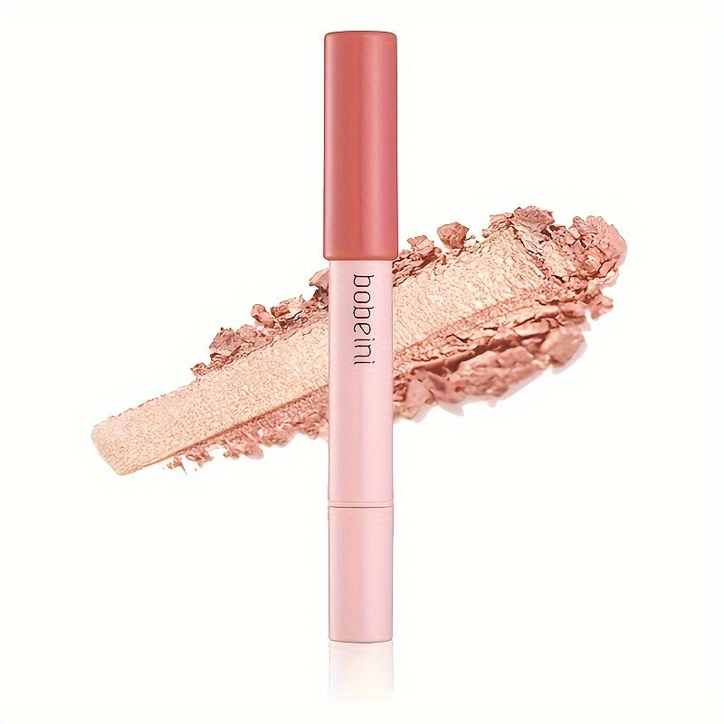 Vibrant Glitter Eyeshadow Stick - Eyeshadow - Waterproof, Easy to Use, Beginner-Friendly Shimmer Highlighter Pen for Music Festival, Contouring, Brightening, Pink and Nude Tones Eye Makeup with Long-Lasting Formula