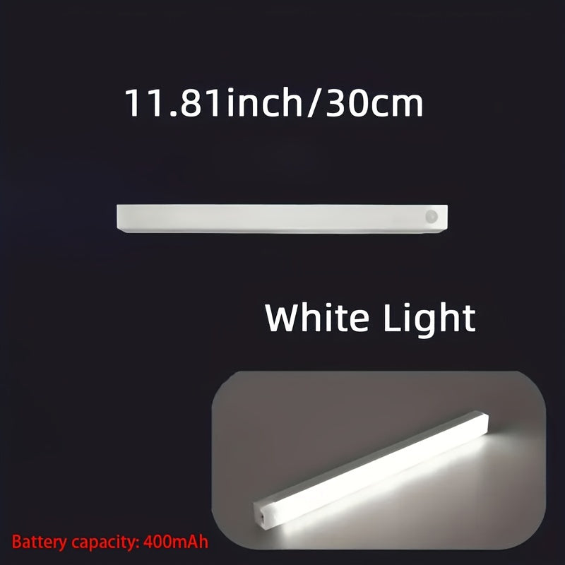 LED Smart Human Sensing Lamp RV Lighting Lamp Car Home Dual Use Wireless Charging Wardrobe Cabinet Bedroom Lighting Lamp Magnetic Absorption No Hole Long Strip Night Light USB Charging RV Lighting Lamp Car Supplies RV Accesso