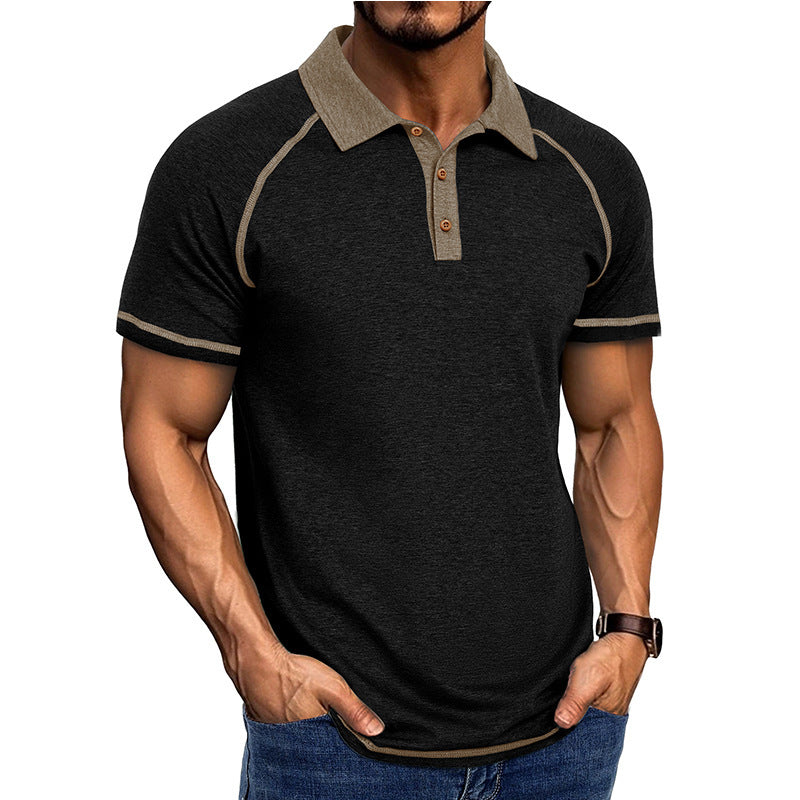 Short-sleeved Lapel T-shirt POLO Bottoming Shirt Men Clothing