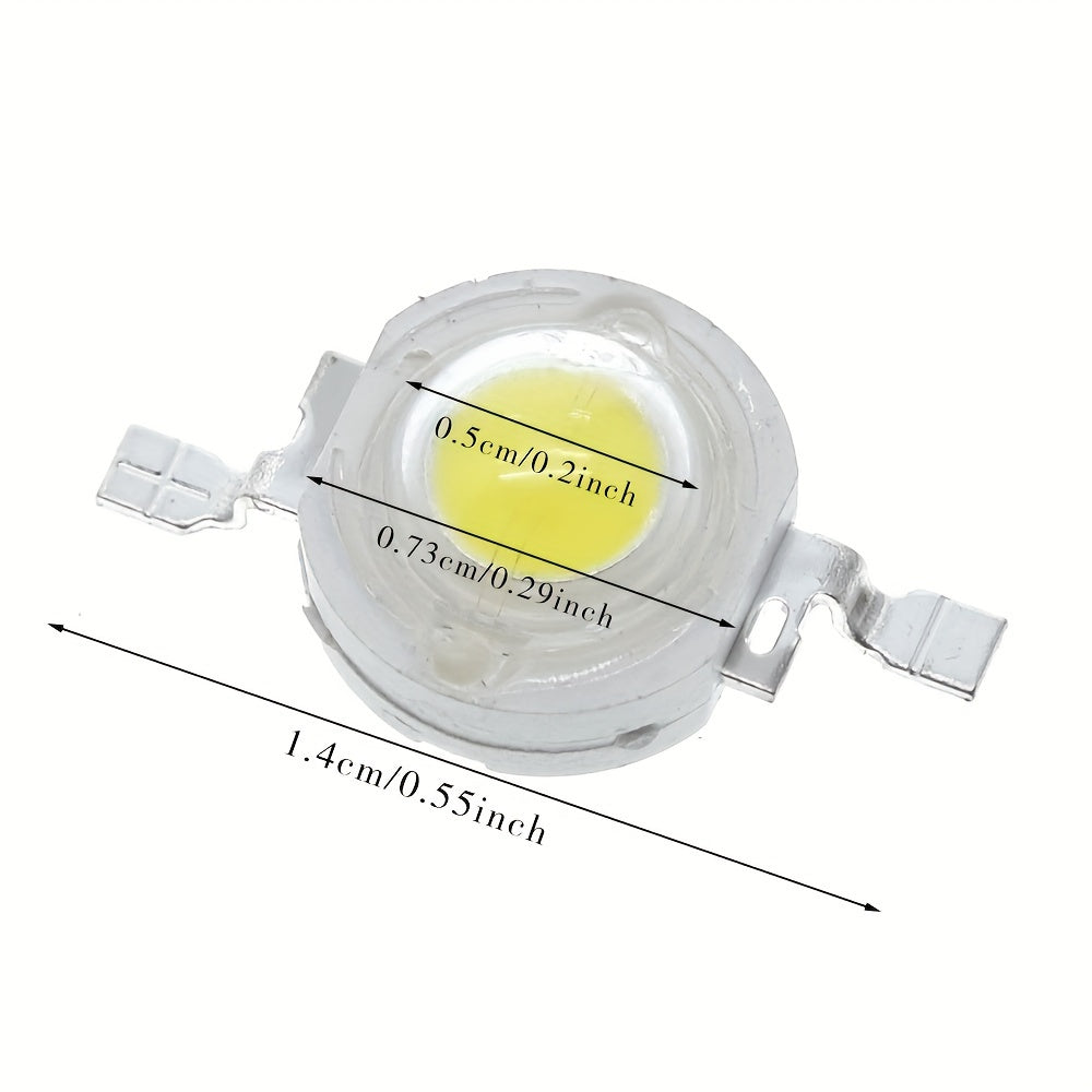 50pcs 3V-3.4V 1W Super Bright Diode LED Beads Cold White High Power Recessed Lighting