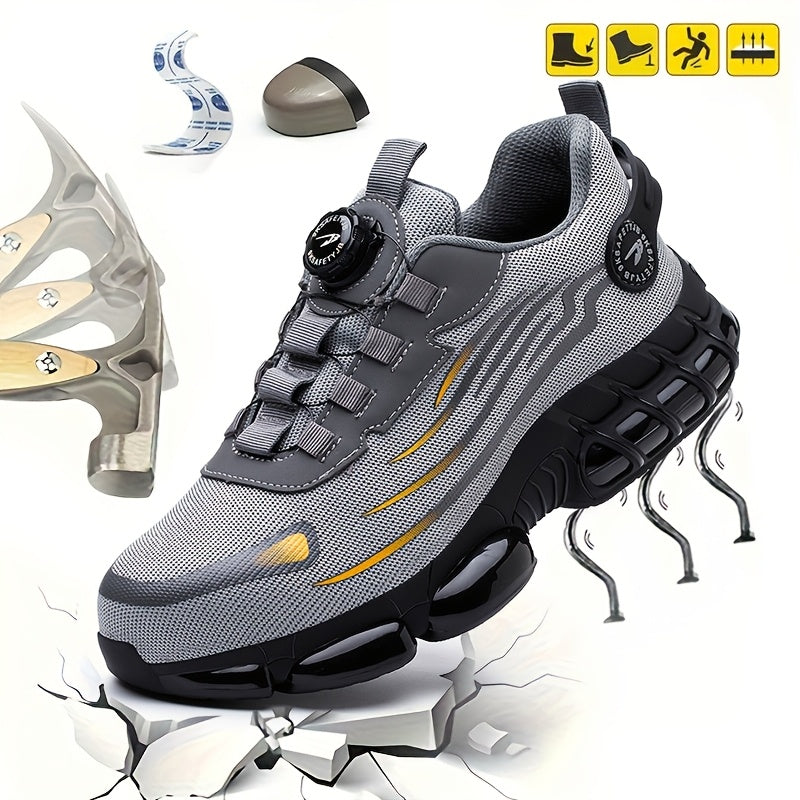 Buttoned Anti-Crush, Anti-Puncture, Comfortable, Breathable And Protective Safety Shoes