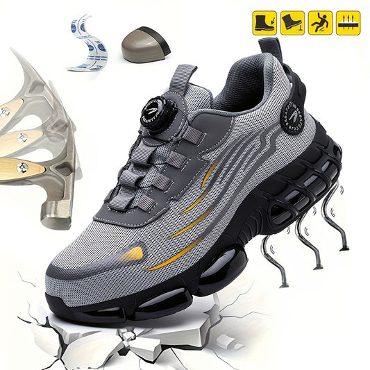 Buttoned Anti-Crush, Anti-Puncture, Comfortable, Breathable And Protective Safety Shoes