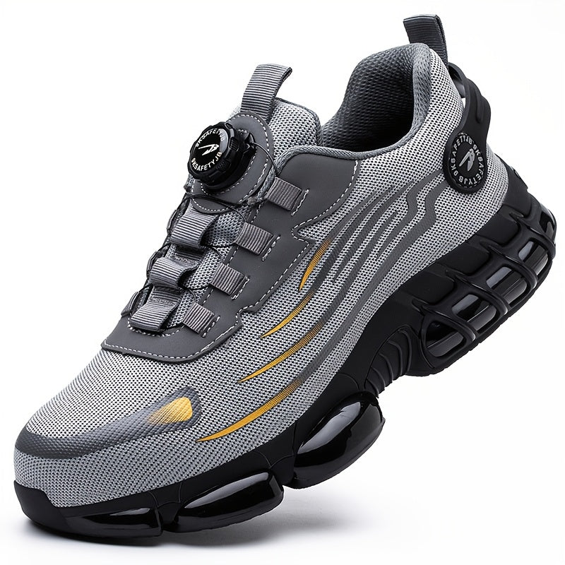 Buttoned Anti-Crush, Anti-Puncture, Comfortable, Breathable And Protective Safety Shoes