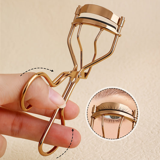 A Premium Golden Classic Eyelash Curler - A Beauty And Makeup Tool That Does Not Require Charging, Portable, Simple, Durable, A Natural Curling Beauty Tool Suitable For Women's Eyelashes.