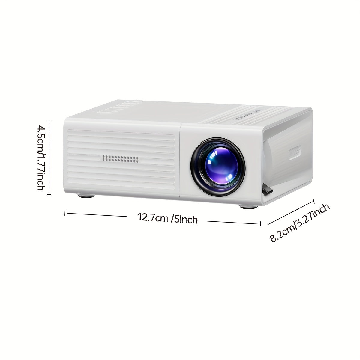 Portable Projector, Supporting 1080P, with USB Interface And Remote Control, Compatible with Smartphones/Tablets/Laptops/Tv Sticks/Usb Drives