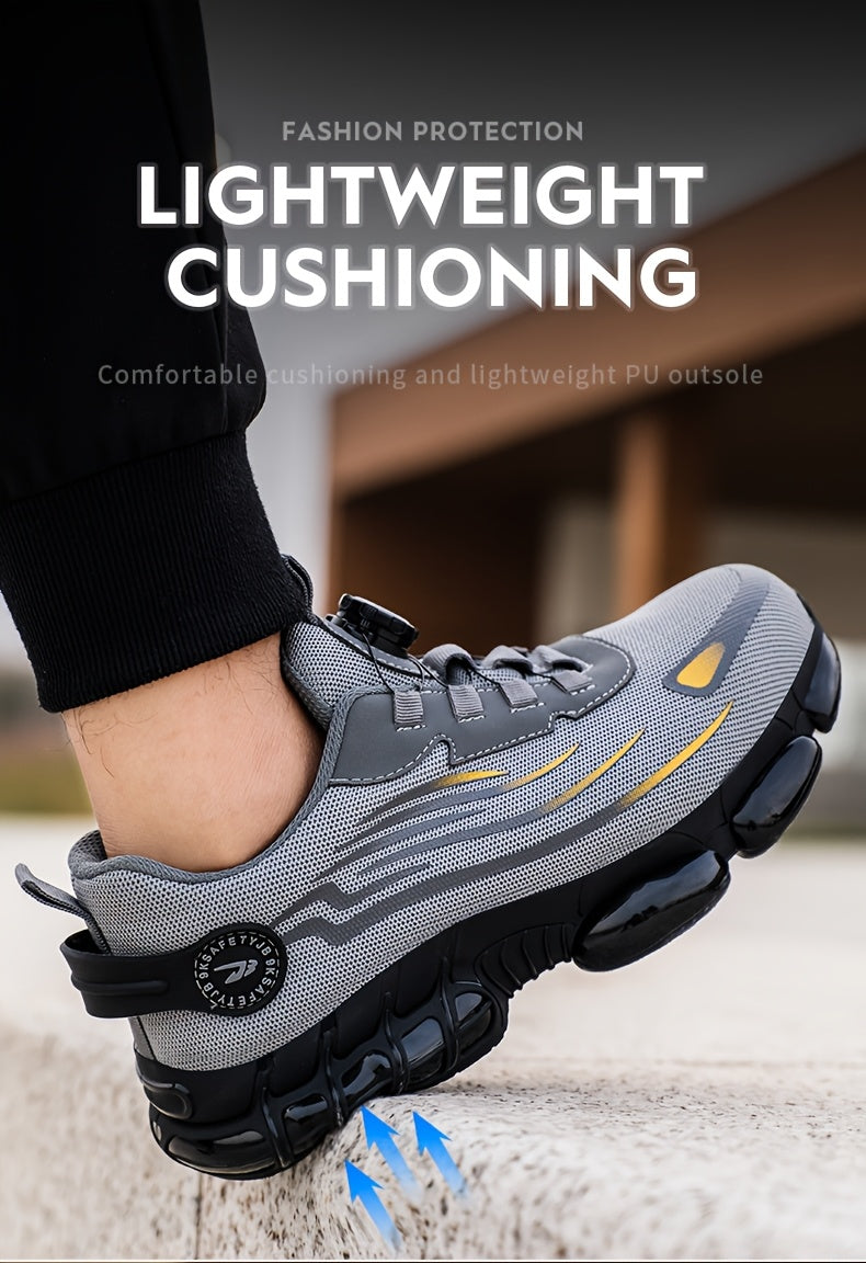 Buttoned Anti-Crush, Anti-Puncture, Comfortable, Breathable And Protective Safety Shoes