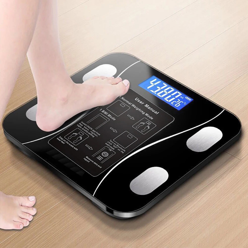 Body Fat Scale Smart Wireless Digital Bathroom Weight Scale Body Composition Analyzer With Smartphone App Bluetooth-compatible