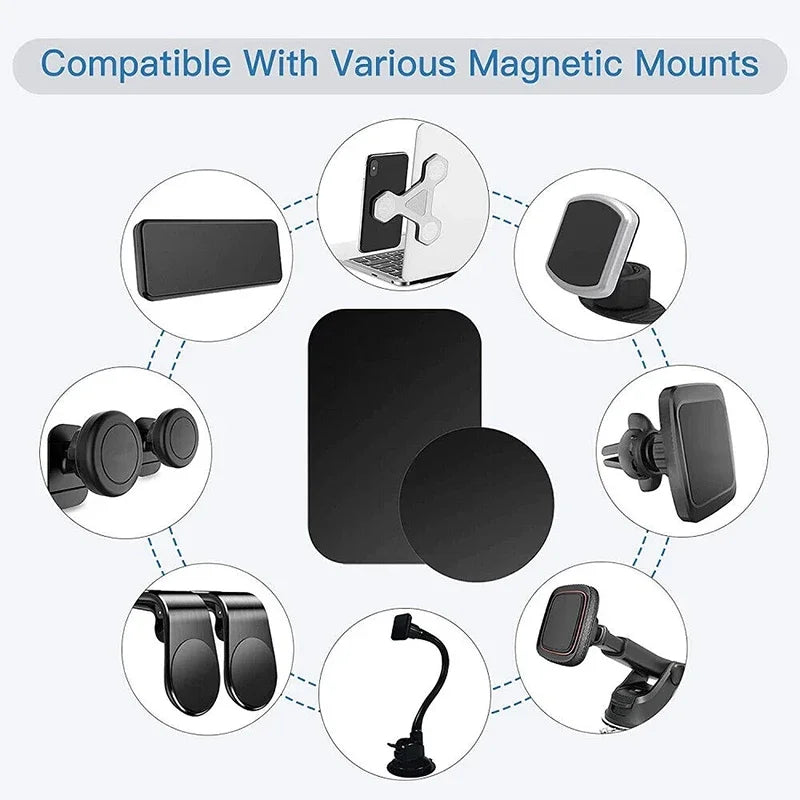 Magnetic Metal Plate For Car Phone Holder Universal Iron Sheet Disk Sticker Mount Mobile Phone Magnet Stand For All Smart Phone