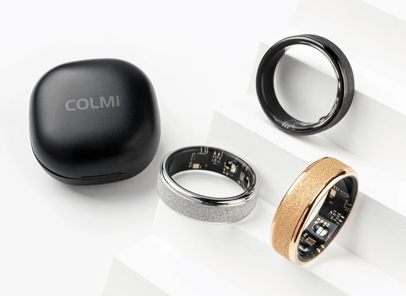 Bague intelligente COLMI R10 2024 pour hommes et femmes, bague intelligente avec étui de chargement, moniteur de santé et de sommeil, étanche 5 ATM pour téléphone Xiaomi