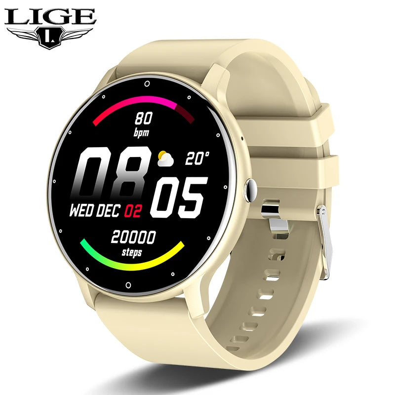 LIGE Ladies Smart Watch Men Bluetooth Sport Fitness Blood Oxygen Heart Rate Monitor Smartwatch For Xiaomi Huawei Phone 2024 New