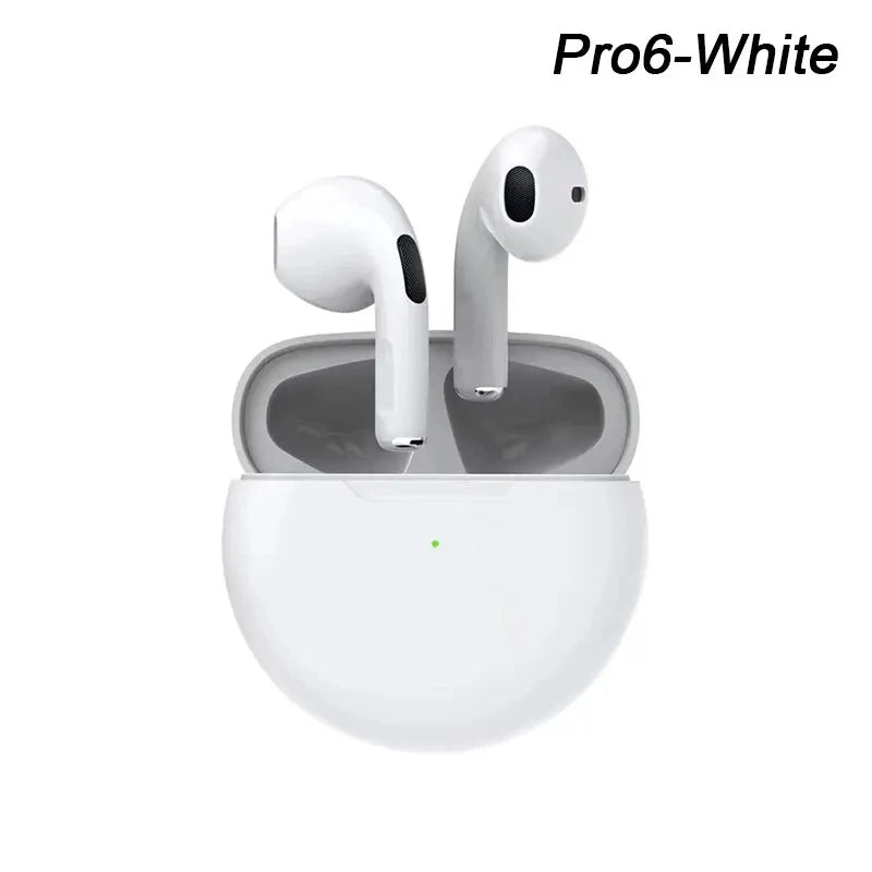 Original Air Pro 6 TWS Wireless Bluetooth Headset 5.3 Headphone Mini Earphone with Mic Charging Box for Smartphone Earbuds