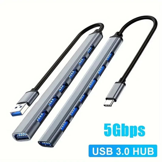 7 Port Multi Splitter Type C HUB 3.0 Adapter OTG For Xiaomi Lenovo Macbook 13 15 Air Pro PC Laptop Computer Accessories