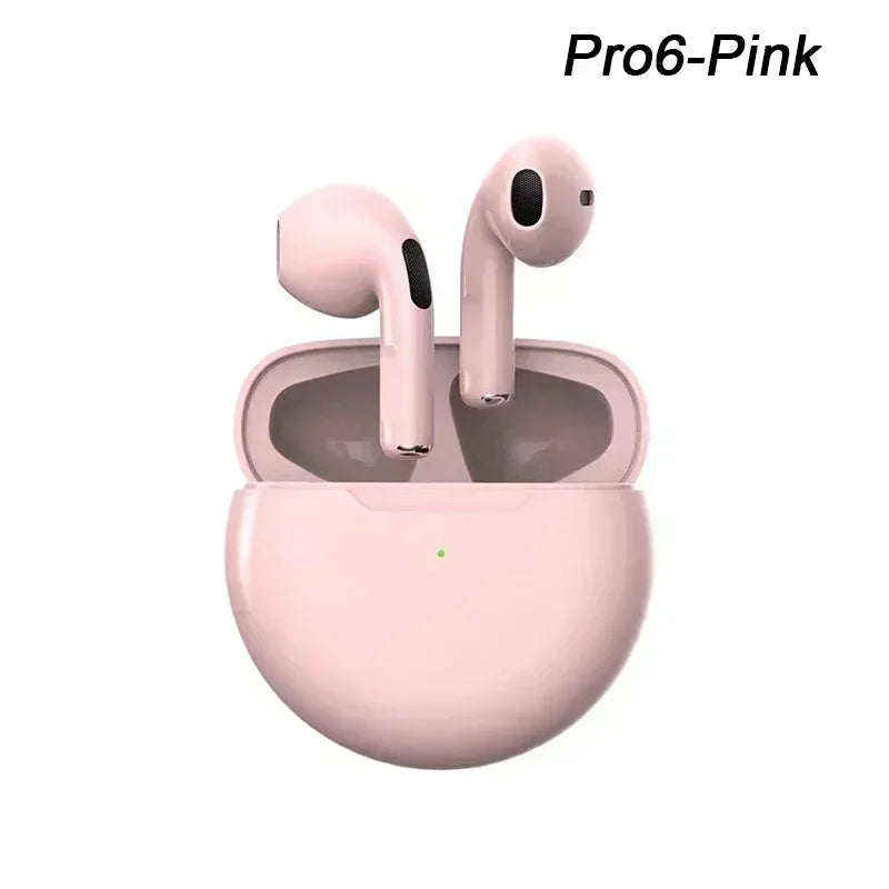 Original Air Pro 6 TWS Wireless Bluetooth Headset 5.3 Headphone Mini Earphone with Mic Charging Box for Smartphone Earbuds