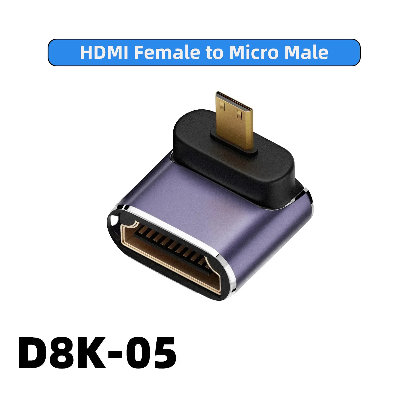 HDMI2.1 Cable Adapter mini micro hdmi to HDMI 2.1 Converter 48Gpbs 8K60HZ 4K120HZ for HDTV Projector PS4 PS5 Laptop PC