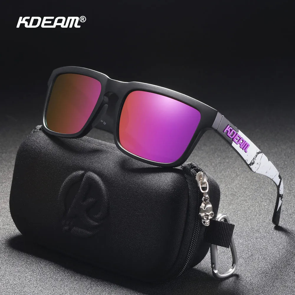 KDEAM Original Design Luxury Men Polarized Sunglasses Sports Driving Square Sun Glasses Fashion Women Shades UV400 Lens Eyewear