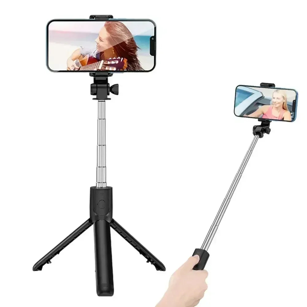 Perche à selfie extensible sans fil Bluetooth, trépied portable pour smartphone, support de trépied pour téléphone iOS et Android