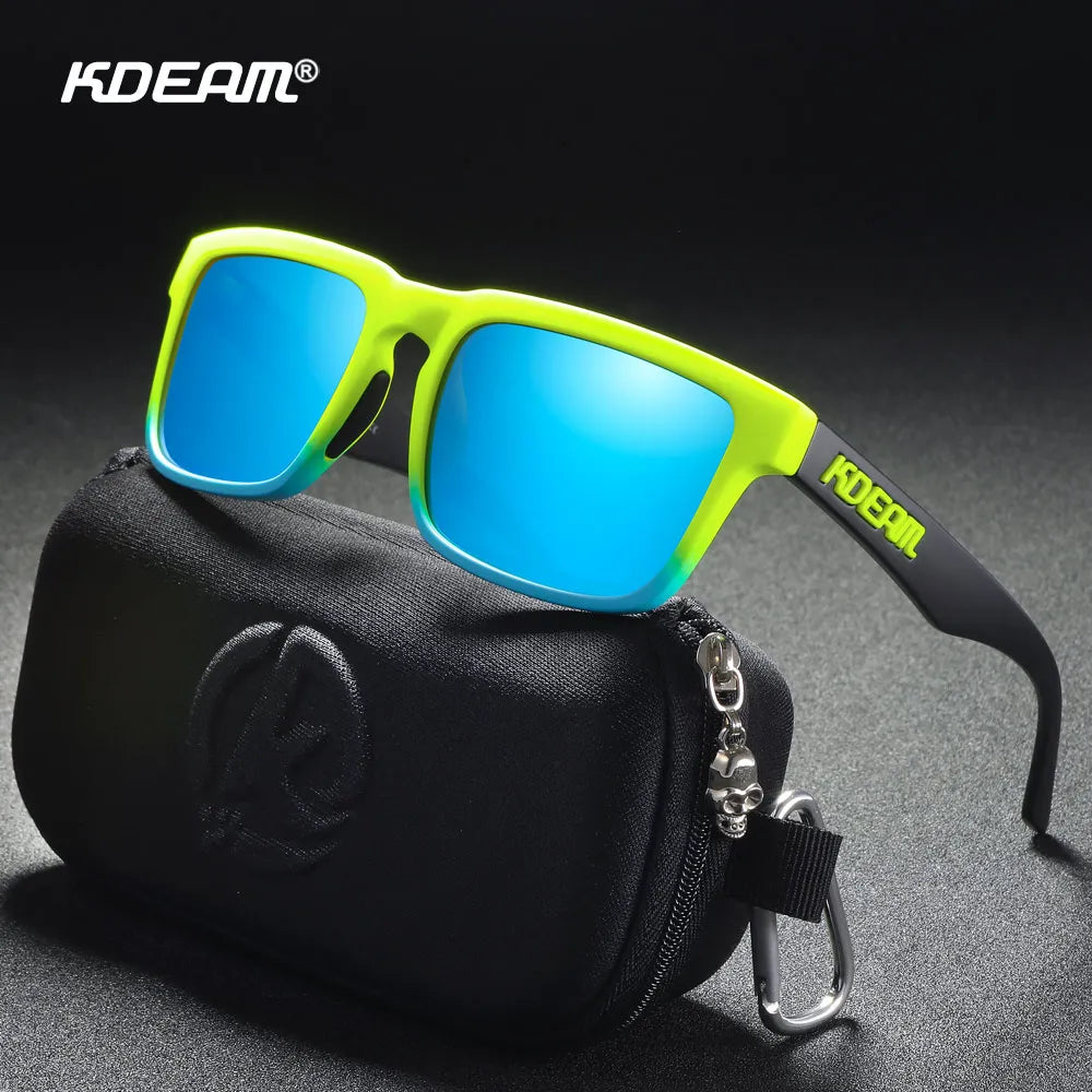 KDEAM Original Design Luxury Men Polarized Sunglasses Sports Driving Square Sun Glasses Fashion Women Shades UV400 Lens Eyewear