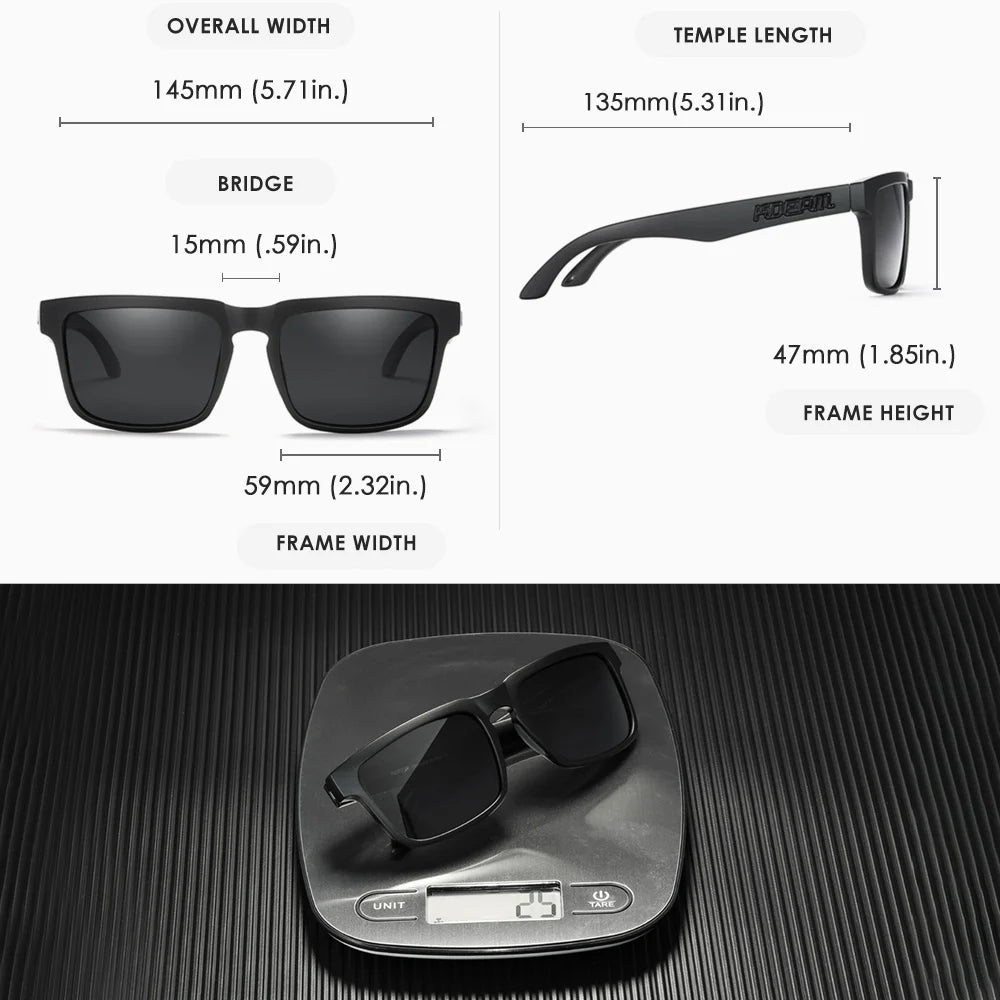 KDEAM Original Design Luxury Men Polarized Sunglasses Sports Driving Square Sun Glasses Fashion Women Shades UV400 Lens Eyewear