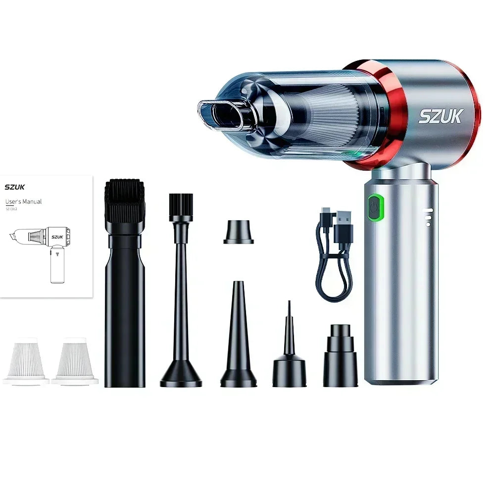 SZUK 985000PA Powerful Vacuum Cleaner Mini Cordless Portable Car Vacuum Cleaner for Home Appliance Handheld Blower Car Cleaner