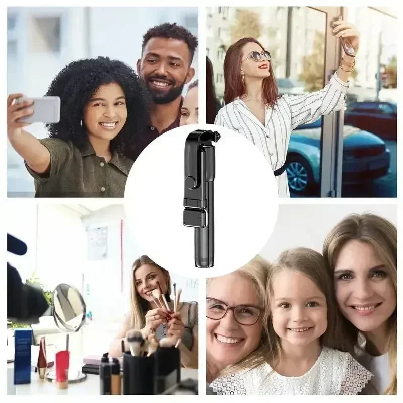 Perche à selfie extensible sans fil Bluetooth, trépied portable pour smartphone, support de trépied pour téléphone iOS et Android