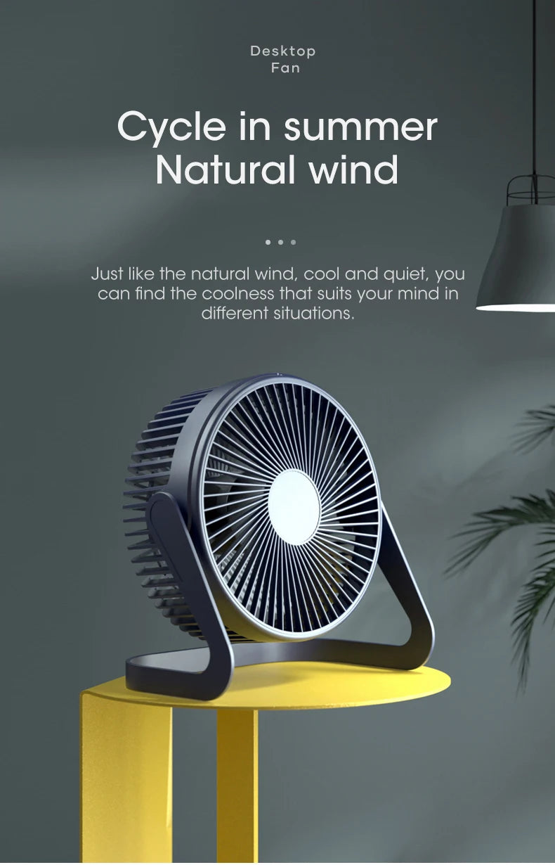 Usb Power Mini Fan 5 Inches Small Desk Cooling Portable Fan Super Mute Cooler 180 Degree Rotation Fan For Home Appliances