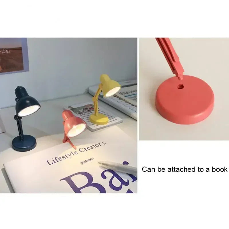 Mini lampe de lecture avec pince, lampe de table LED pliable, veilleuse pour la maison, la chambre, l'ordinateur, les yeux, les voyages, les livres, les appareils électroménagers