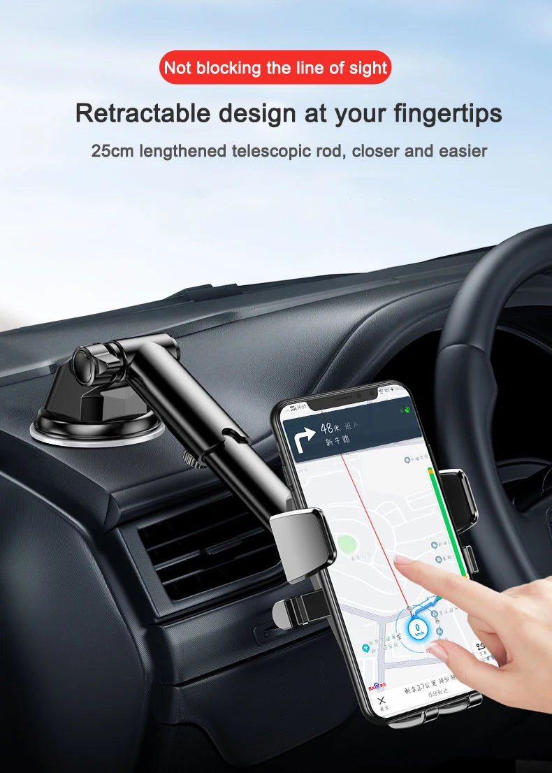 2023 NEW Universal Sucker Car Phone Holder 360° Windshield Car Dashboard Mobile Cell Support Bracket for 4.0-7 Inch Smartphones