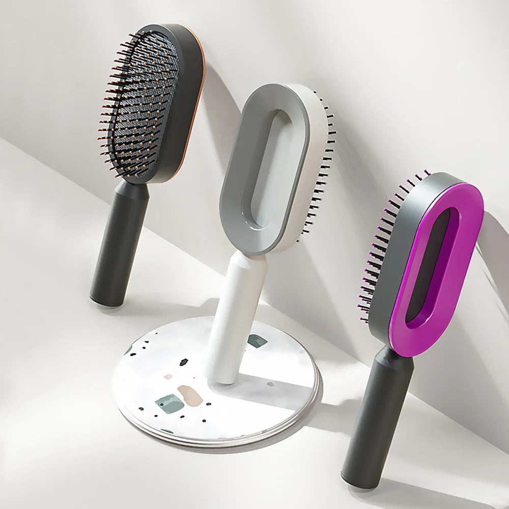 Peignes de massage Airbag Brosse à cheveux autonettoyante Anti-statique Humide Sec Bouclés Démêlant Brosse à cheveux Femmes Coiffure Outil de coiffure