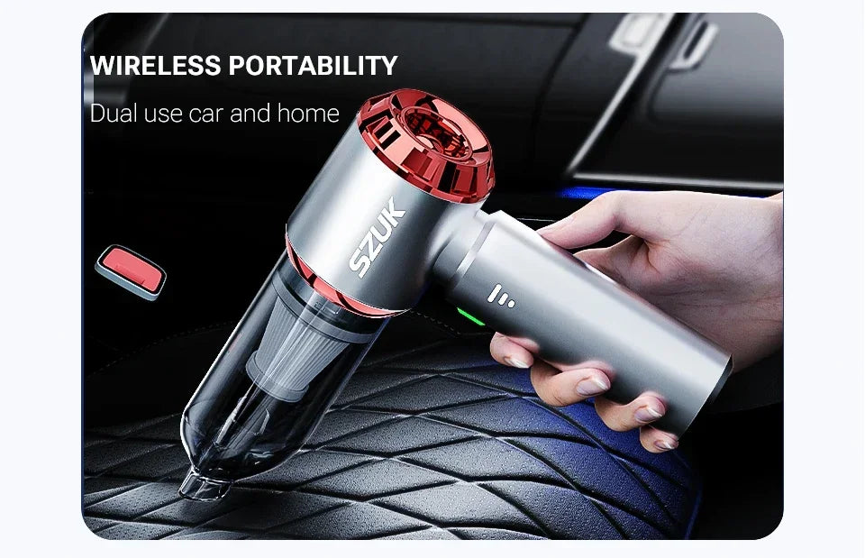 SZUK 985000PA Powerful Vacuum Cleaner Mini Cordless Portable Car Vacuum Cleaner for Home Appliance Handheld Blower Car Cleaner