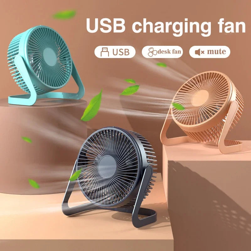 Usb Power Mini Fan 5 Inches Small Desk Cooling Portable Fan Super Mute Cooler 180 Degree Rotation Fan For Home Appliances