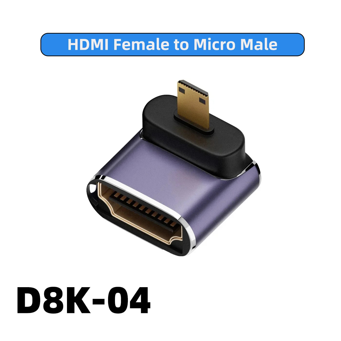 HDMI2.1 Cable Adapter mini micro hdmi to HDMI 2.1 Converter 48Gpbs 8K60HZ 4K120HZ for HDTV Projector PS4 PS5 Laptop PC