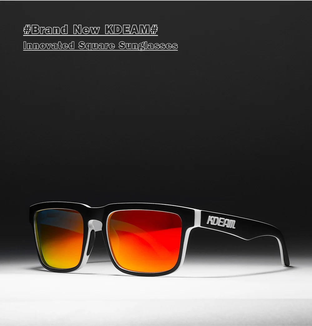 KDEAM Original Design Luxury Men Polarized Sunglasses Sports Driving Square Sun Glasses Fashion Women Shades UV400 Lens Eyewear