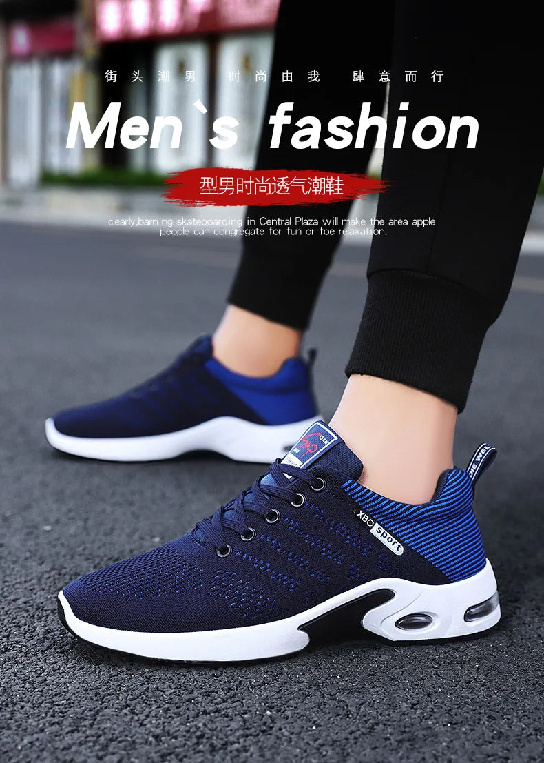 Professional Running Shoes For Men Lightweight Men's Designer Mesh Sneakers Lace-Up Male Outdoor Sports Tennis Shoe