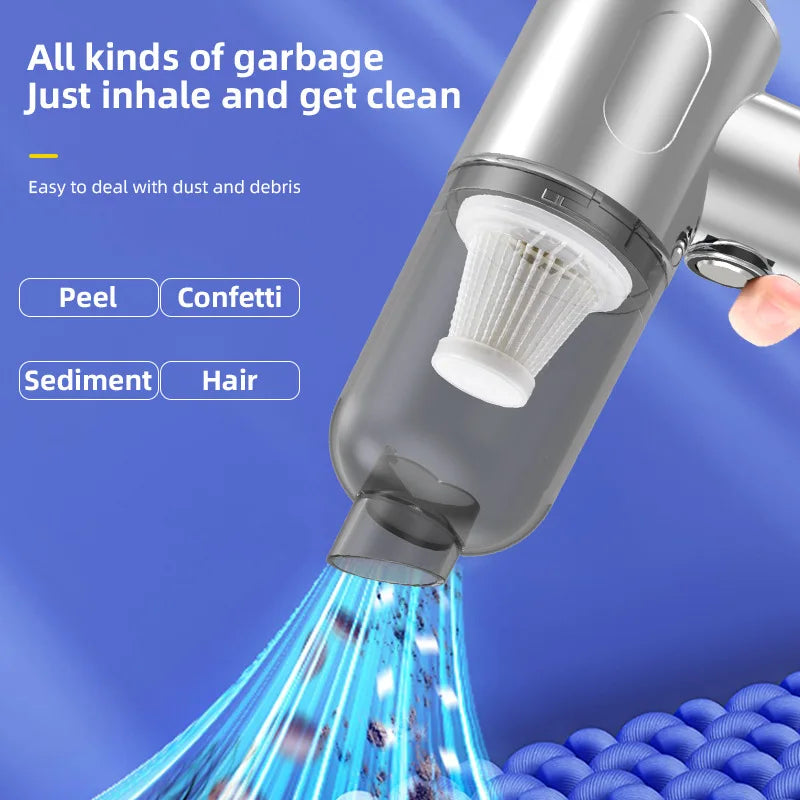 Car Vacuum Cleaner Portable Mini Dust Collector Dry And Wet Home Car Dual-Use Wireless Handheld Cleaning Appliances