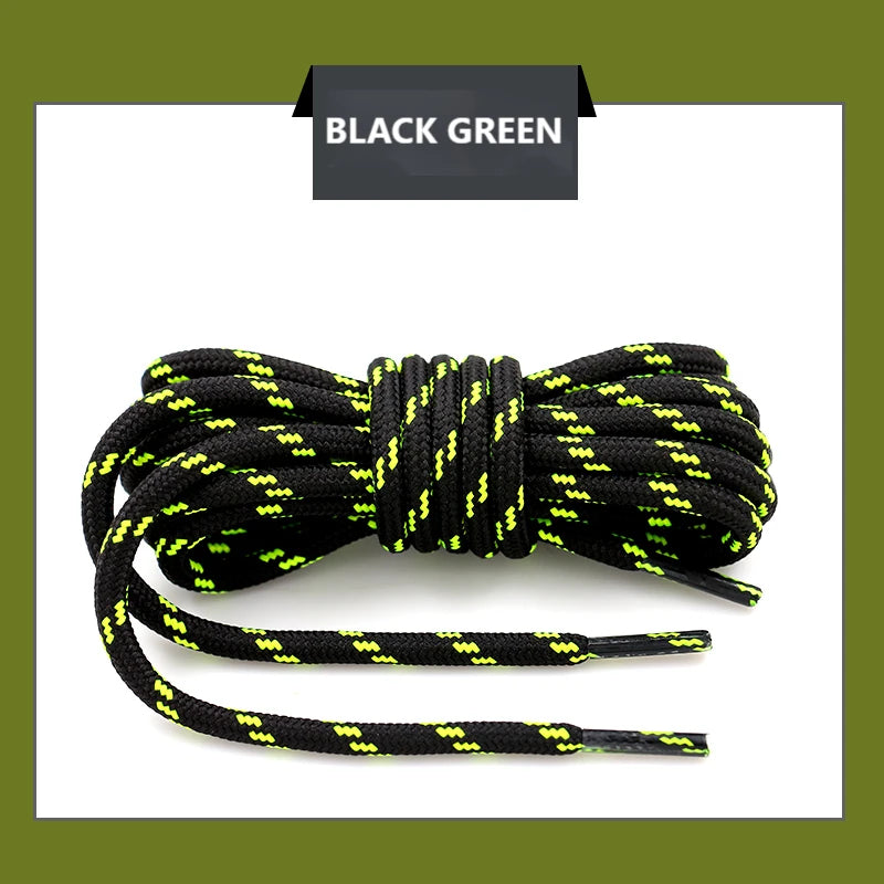 Round Shoelaces Outdoor Hiking Sports Shoe Lace Sneakers Shoelaces Length100/120/140/160CM Laces Black and White Shoelace Unisex