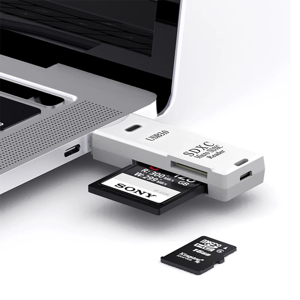 قارئ بطاقات USB 3.0 2 في 1، قارئ بطاقات Micro SD، محول USB، قارئ بطاقات عالي السرعة، بطاقة ذاكرة TF، ملحقات الكمبيوتر المحمول